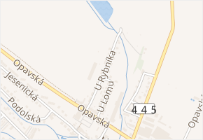 U Rybníka v obci Rýmařov - mapa ulice