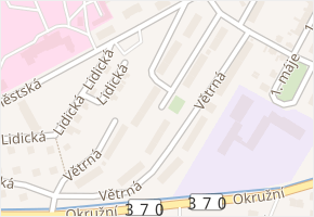 Větrná v obci Rýmařov - mapa ulice
