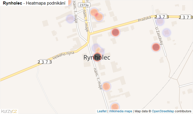 Mapa Rynholec - Firmy v části obce.