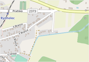 U Čističky v obci Rynholec - mapa ulice