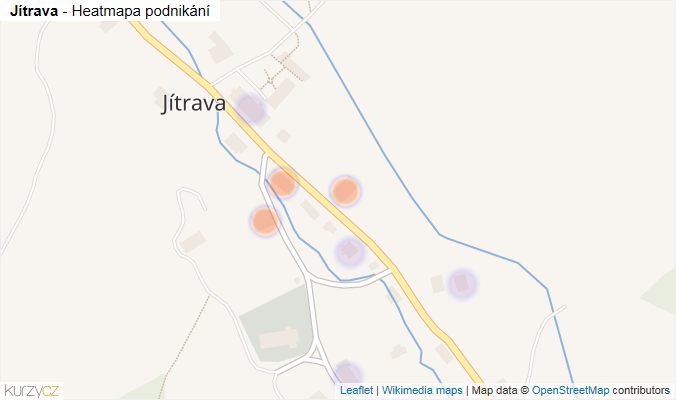 Mapa Jítrava - Firmy v části obce.