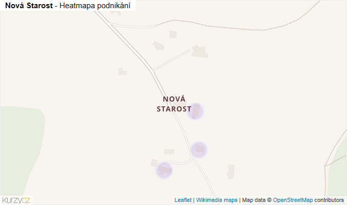 Mapa Nová Starost - Firmy v části obce.