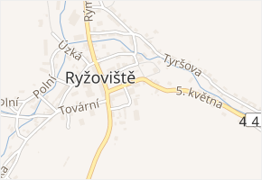 Mučedníků v obci Ryžoviště - mapa ulice
