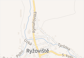 Nemocniční v obci Ryžoviště - mapa ulice