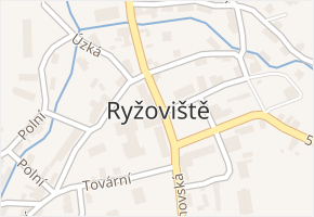 Ryžoviště v obci Ryžoviště - mapa části obce