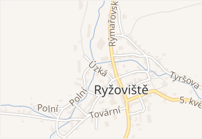 Úzká v obci Ryžoviště - mapa ulice