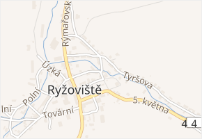 Zahradní v obci Ryžoviště - mapa ulice