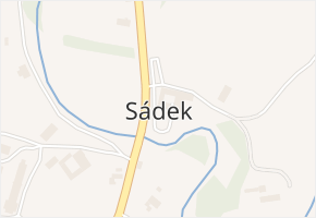 Sádek v obci Sádek - mapa části obce