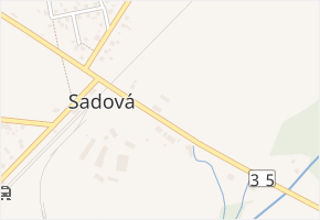 Sadová v obci Sadová - mapa části obce