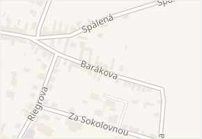 Barákova v obci Sadská - mapa ulice