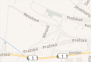 Jabloňová v obci Sadská - mapa ulice
