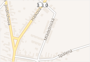 Mládežnická v obci Sadská - mapa ulice