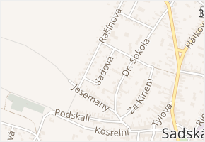Sadová v obci Sadská - mapa ulice