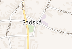 Sadská v obci Sadská - mapa části obce