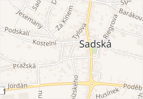 Smetanova v obci Sadská - mapa ulice