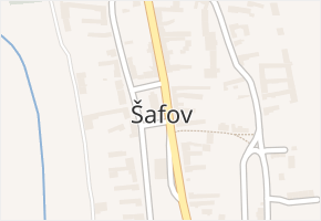 Šafov v obci Šafov - mapa části obce