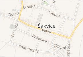 Hlavní v obci Šakvice - mapa ulice