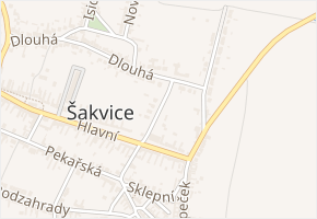 Na pustých v obci Šakvice - mapa ulice