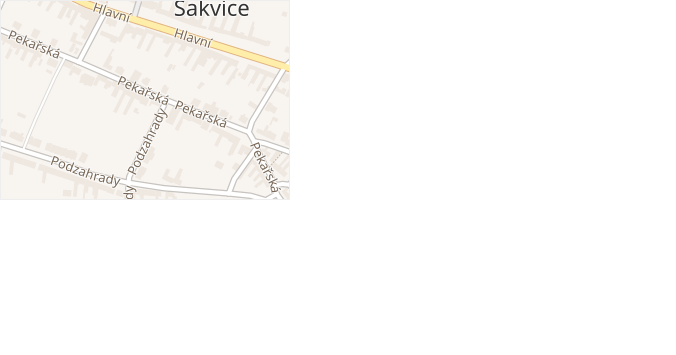 Pekařská v obci Šakvice - mapa ulice