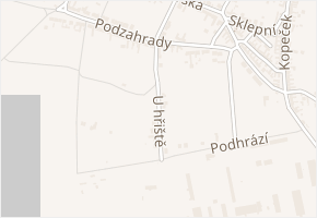 U hřiště v obci Šakvice - mapa ulice