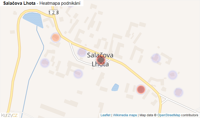 Mapa Salačova Lhota - Firmy v části obce.