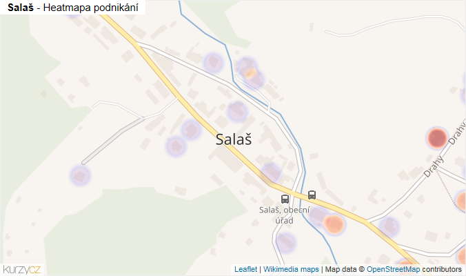 Mapa Salaš - Firmy v části obce.