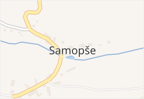 Samopše v obci Samopše - mapa části obce