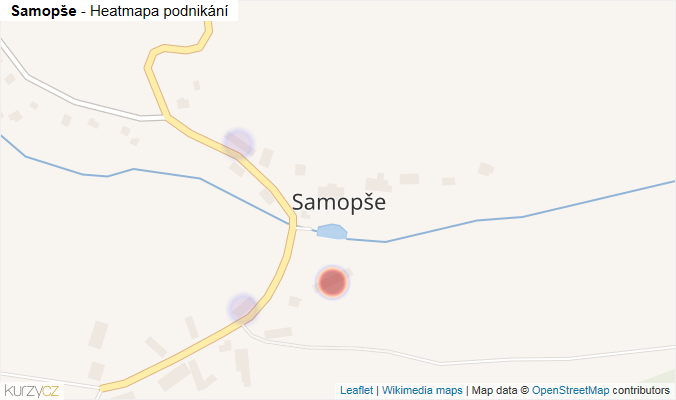Mapa Samopše - Firmy v části obce.