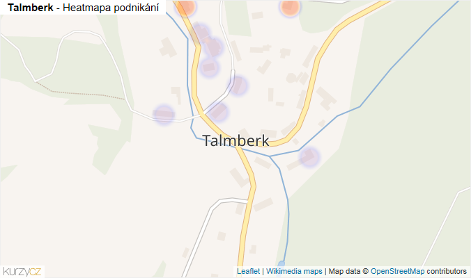 Mapa Talmberk - Firmy v části obce.