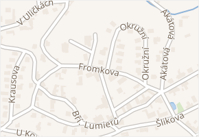 Fromkova v obci Samotišky - mapa ulice