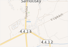 Na Nivách v obci Samotišky - mapa ulice
