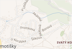 Okružní v obci Samotišky - mapa ulice
