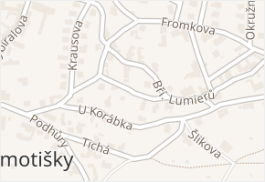 Parléřova v obci Samotišky - mapa ulice