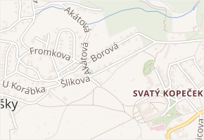 Šlikova v obci Samotišky - mapa ulice