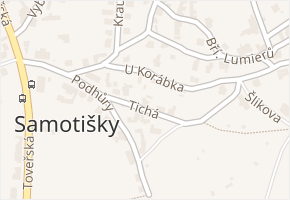 Tichá v obci Samotišky - mapa ulice
