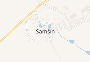 Samšín v obci Samšín - mapa části obce