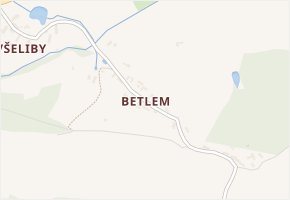 Betlem v obci Samšina - mapa části obce