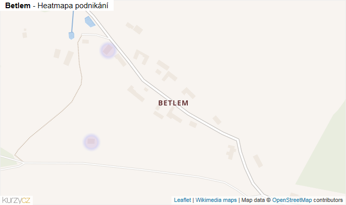 Mapa Betlem - Firmy v části obce.