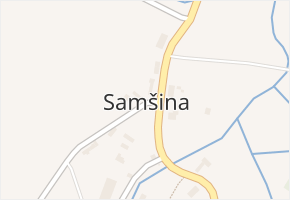 Samšina v obci Samšina - mapa části obce