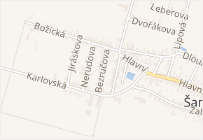 Bezručova v obci Šanov - mapa ulice