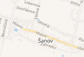 Dlouhá v obci Šanov - mapa ulice