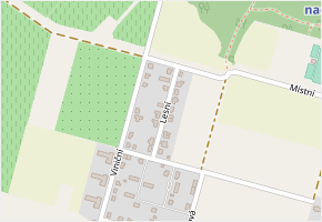 Lesní v obci Šanov - mapa ulice
