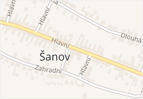 Šanov v obci Šanov - mapa části obce