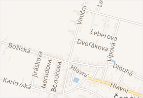 Viniční v obci Šanov - mapa ulice