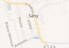 9. května v obci Sány - mapa ulice