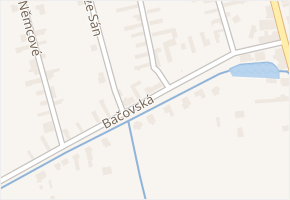 Bačovská v obci Sány - mapa ulice