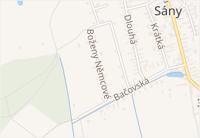 Boženy Němcové v obci Sány - mapa ulice