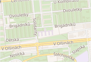 Brigádnická v obci Sány - mapa ulice
