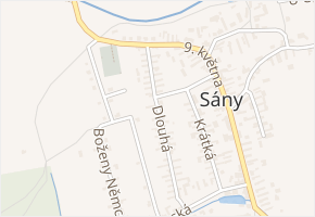 Dlouhá v obci Sány - mapa ulice