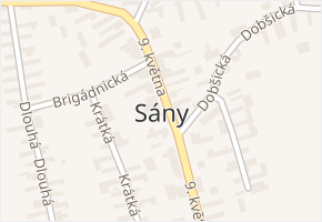 Sány v obci Sány - mapa části obce